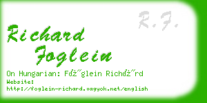 richard foglein business card